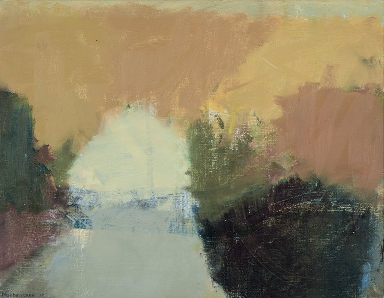 Rolf Nordengren, svensk kunstner.Olie på plade.