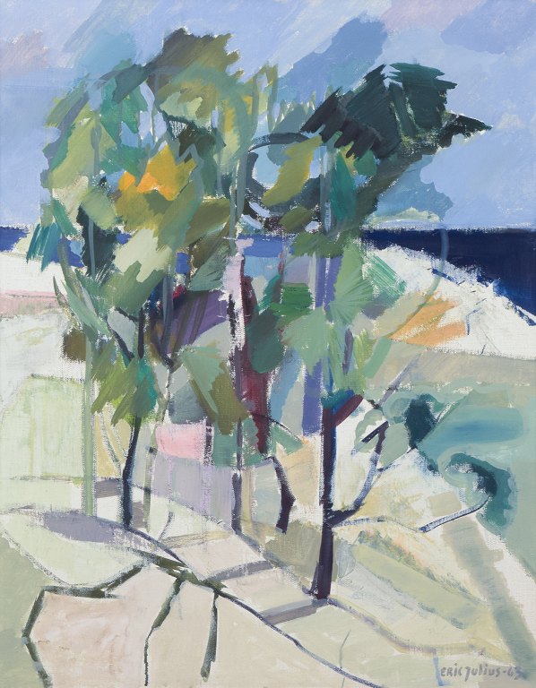Eric Julius, listed Swedish artist.Oil on canvas.