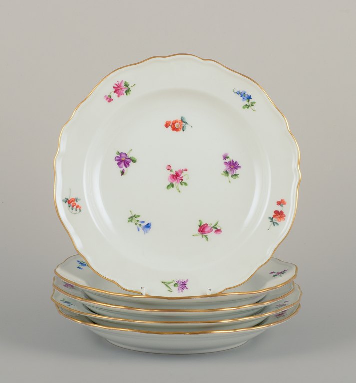 Meissen, Germany.Five porcelain plates.
