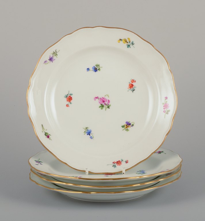 Meissen, Germany.Four porcelain plates.
