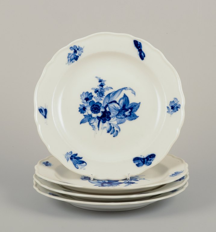 Meissen, Germany.Four porcelain lunch plates.