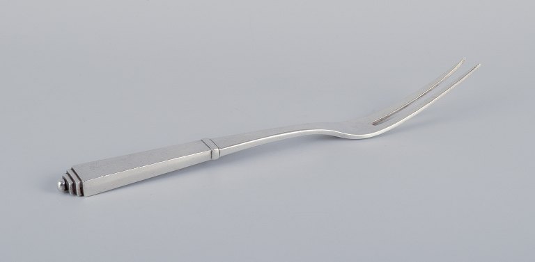 Georg Jensen Pyramid.Carving fork in sterling silver.