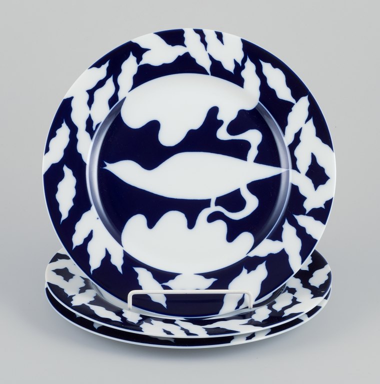 Lin Utzon for Rosenthal, Tyskland. Tre dækketallerkner.