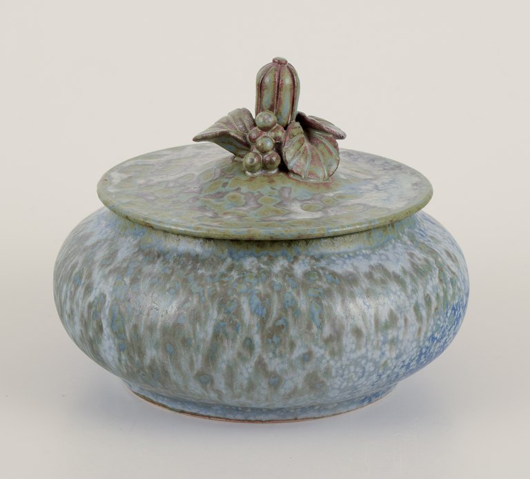 Arne Bang, Denmark. Own workshop. Lidded jar in ceramic.