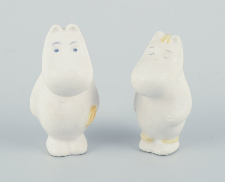 Arabia, Finland.Two figurines from the Moomins in hand-painted ceramic.