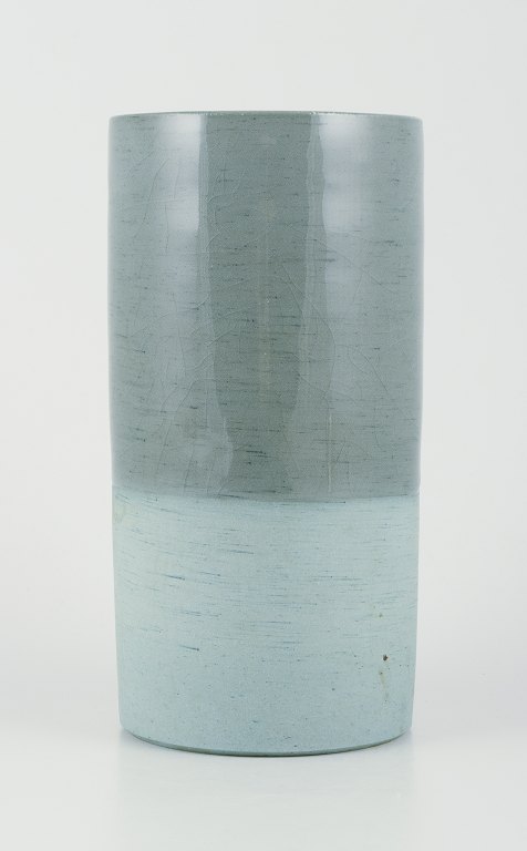 European studio ceramicist.Unique ceramic vase, cylindrical.