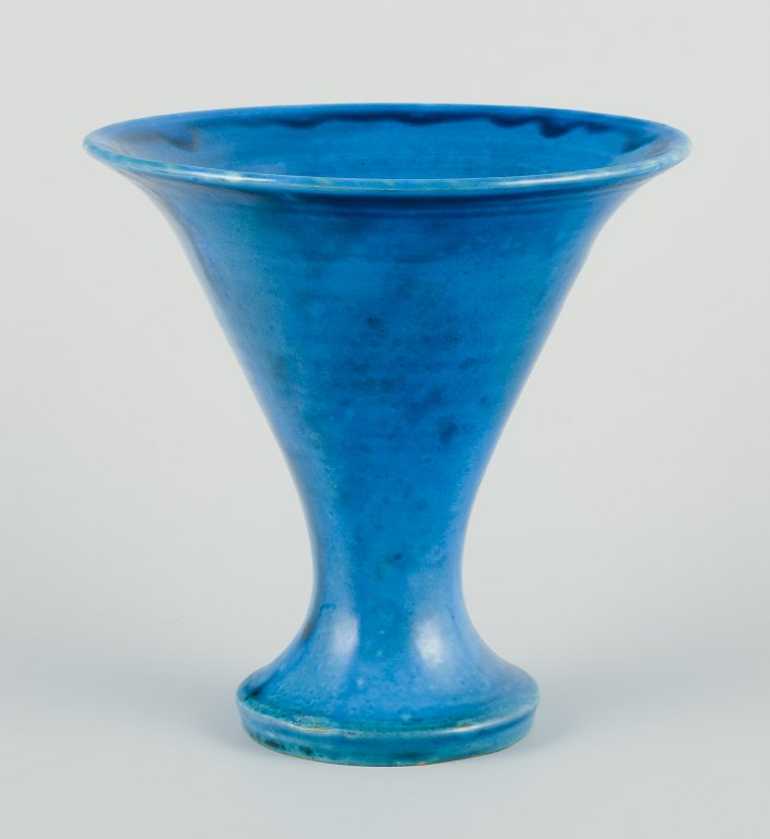 Kähler, Denmark.Trumpet-shaped ceramic vase.