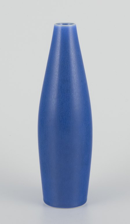Per Linnemann-Schmidt  for Palshus.Stor keramikvase i blå harepelsglasur.