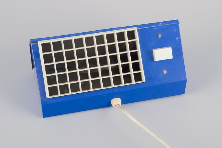 Hans-Agne Jakobsson, Sweden."Elidus" bedside lamp in blue-lacquered metal.