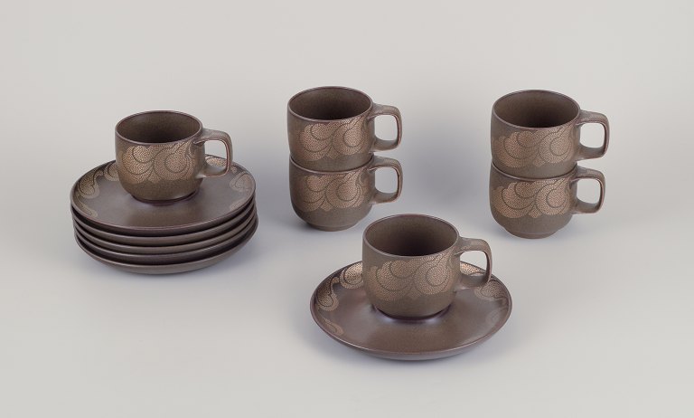 Timo Sarpaneva for Rosenthal.Seks ”Kaari” kaffekopper med tilhørende underkopper.