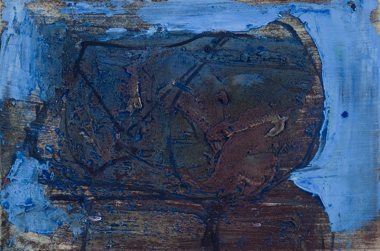 Fred Sieger (1902-1999), listed German/Dutch painter. Oil on panel.Abstract composition.