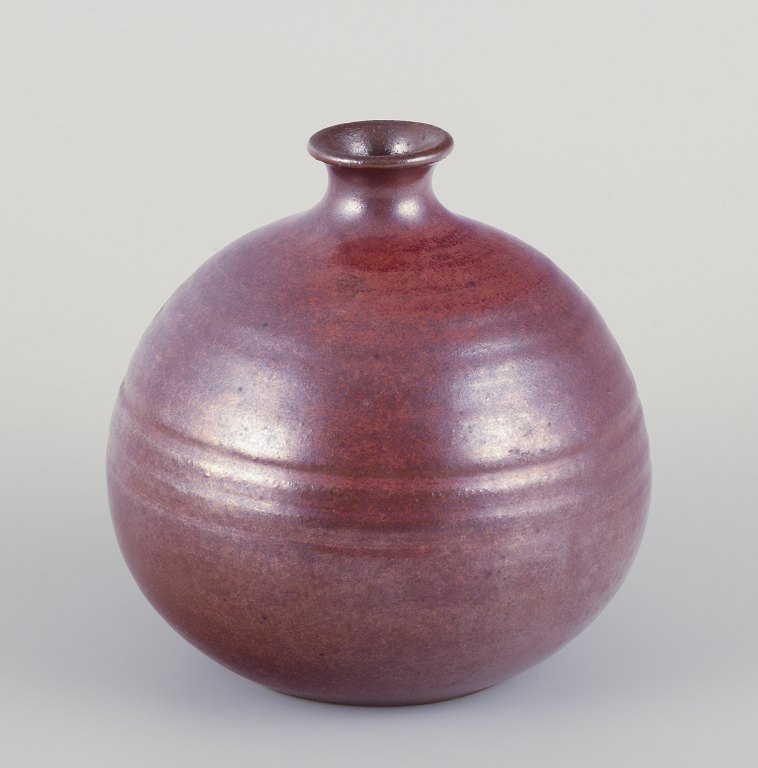 European studio ceramicist.Northern European unique ceramic vase.