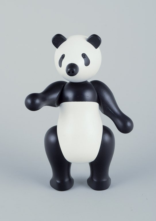 Kay Bojesen, Danish designer.Panda made of beech wood. Hand-painted.