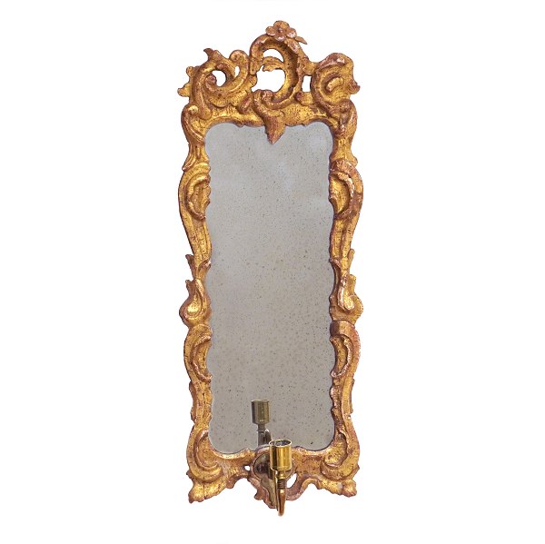 Gilt Northgerman Rococo mirror circa 1760. H: 57cm. W: 21cm