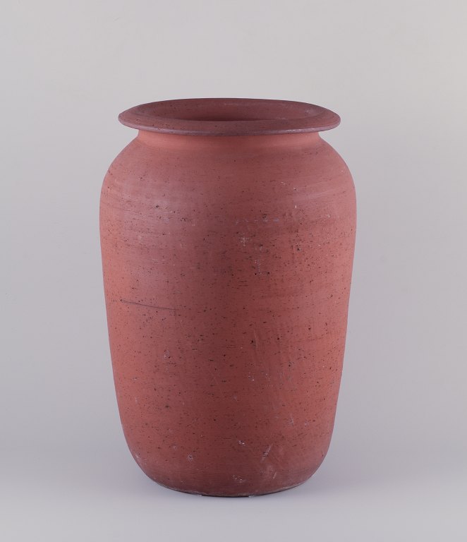 Kähler, large floor vase of unglazed red clay.