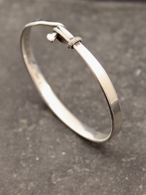 Georg Jensen Sterling sølv Turan armring med diamanter  #204