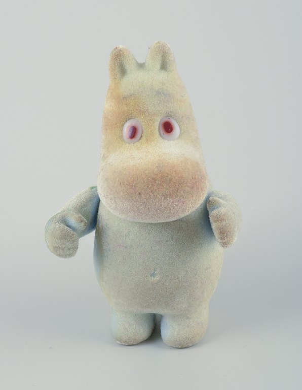 Martinex, Finland. Plastic Papa Mummi figurine covered in mint green velour.