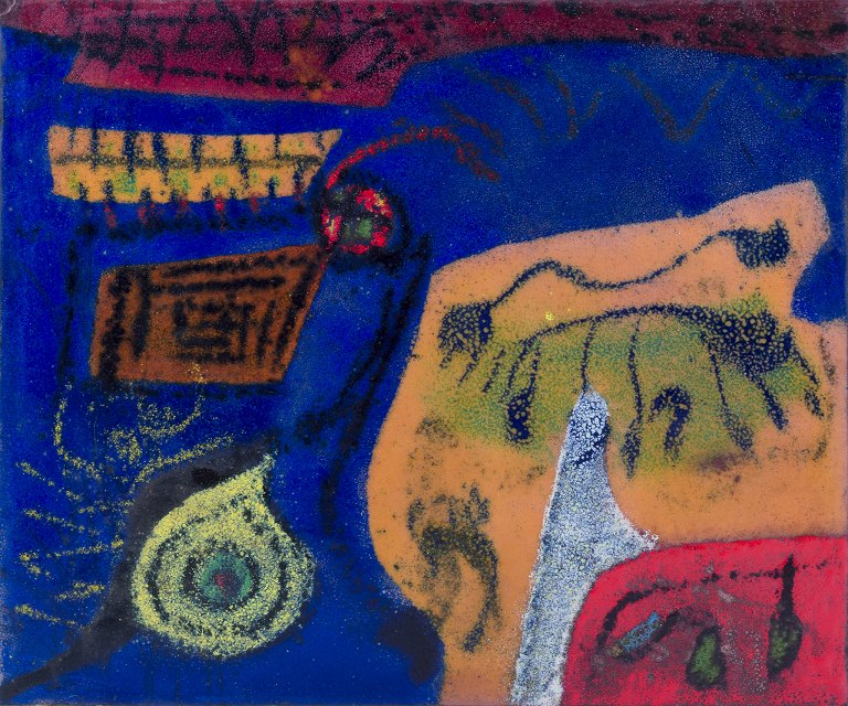 Scandinavian artist.Wall relief, enamel work.