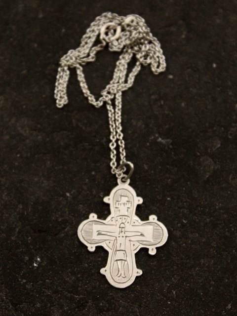 Sterling silver Dagmar cross and chain