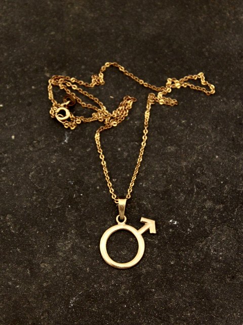 8 carat gold pendant and 8 carat gold chain