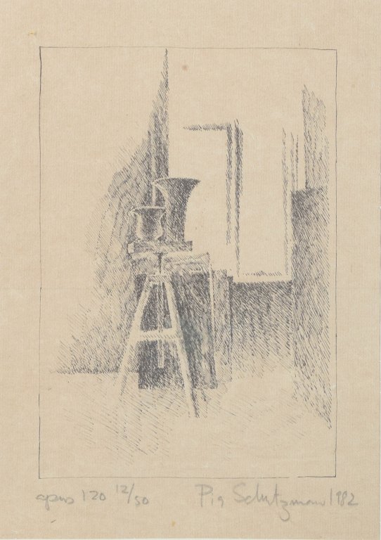 Pia Schutzmann (f. 1952).
Litografi, 1982.