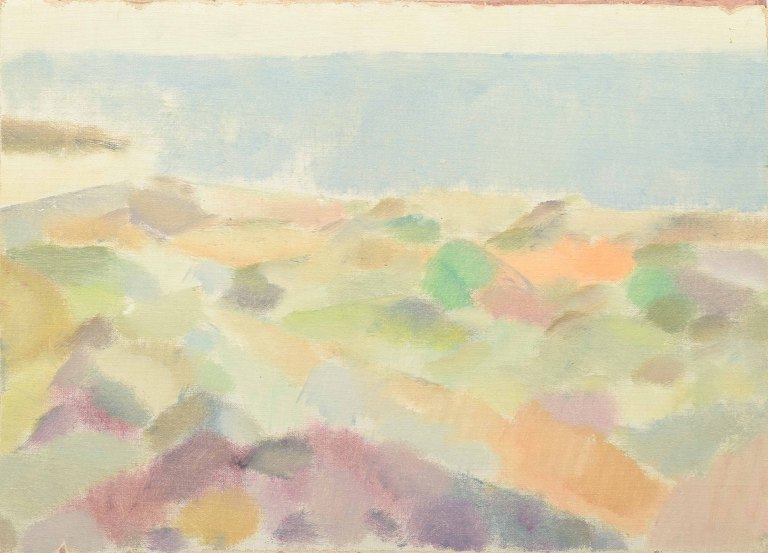 Scandinavian artistLandscape composition.Oil on board.