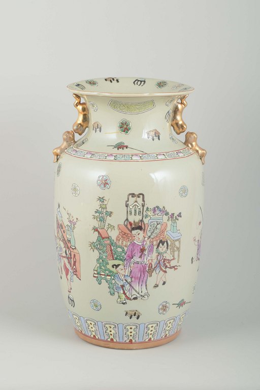 Stor kinesisk vasePorcelænsvase, tidligt 20. årh.