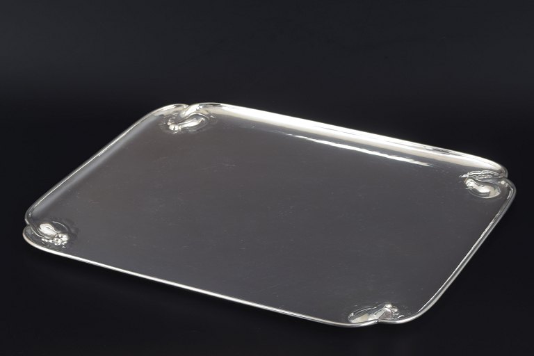 Georg Jensen
Rectangular silver tray with “Magnolia Blossom” decoration, model 2B, 
1933–1944.