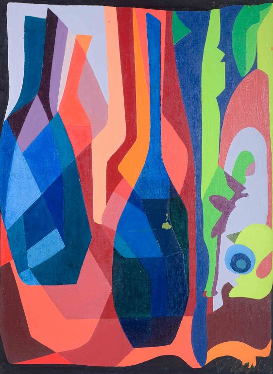 Tord Petter BerlinSwedish artistAbstract composition.Oil on canvas.