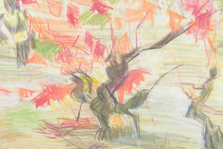 Brita af Klercker (1906–2001)Abstract composition.Pastel on paper.