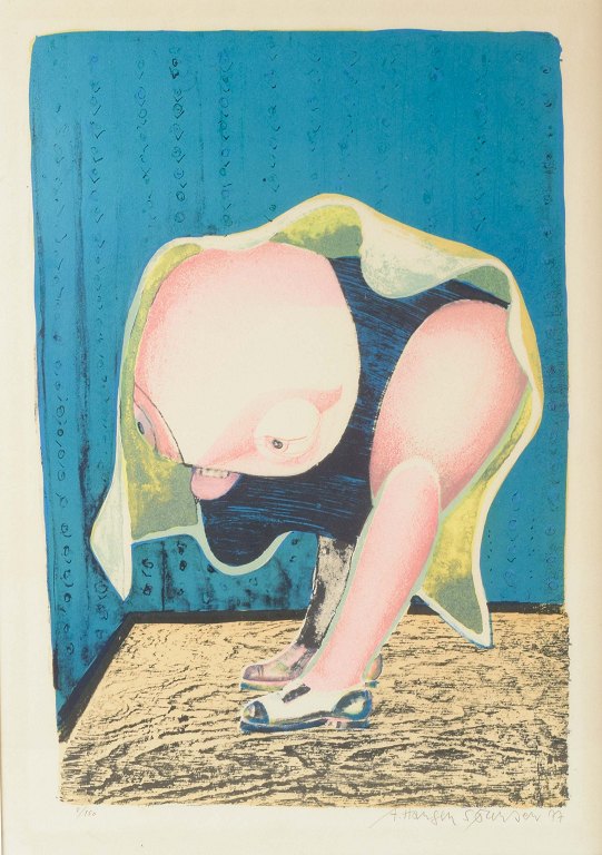 Arne Haugen Sørensen
Komposition.
Farvelitografi.