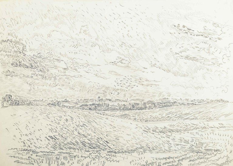 Niels Prip Hansen – Landscape, Vosnæs
Drawing.