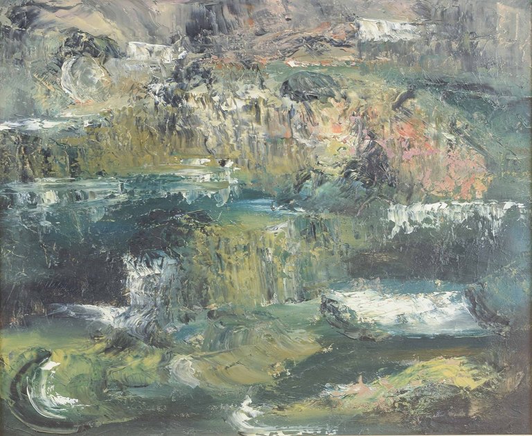 Gösta JonssonAbstract composition.Oil on canvas.