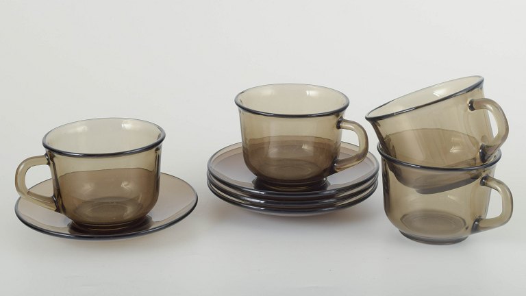 Vereco, France4 cups with saucers, 1970s.
