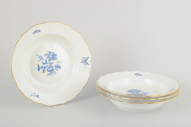 Meissen4 deep plates, early 20th century.