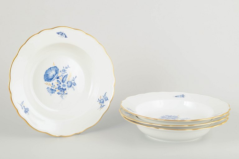 Meissen4 deep plates, early 20th century.