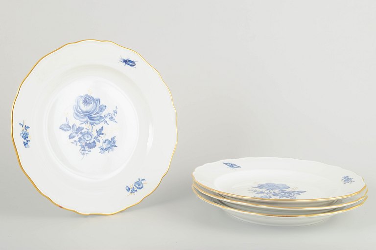 Meissen4 dinner plates, early 20th century.