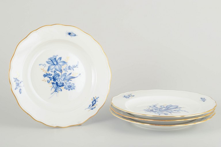 Meissen4 lunch plates, early 20th century.