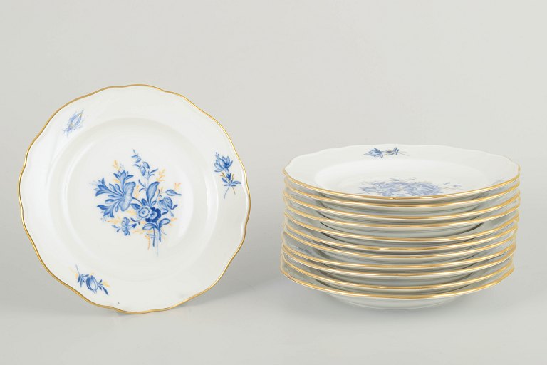Meissen12 plates, early 20th century.
