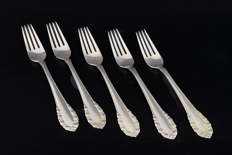 Georg Jensen5 dinner forks, “Lily of the Valley”.