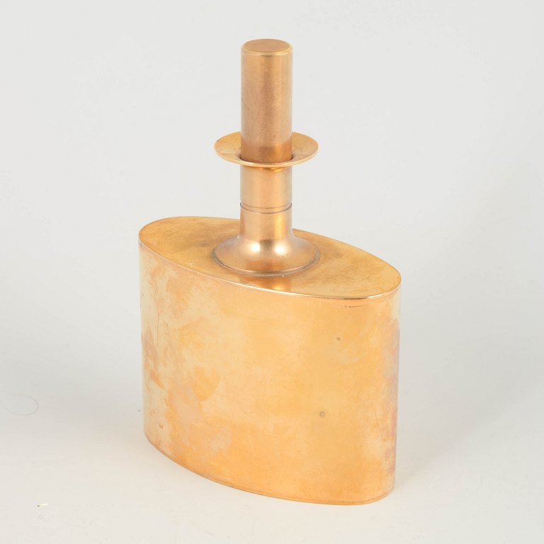 Skultuna23 Carat Gold-Plated Brass hip flask, 1970s.