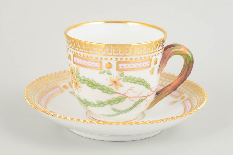 Royal Copenhagen Flora Danica Demitasse Cup with Saucer, 1960s