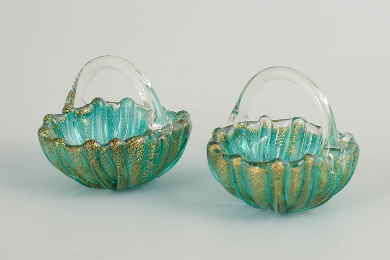 Murano, pair of baskets.