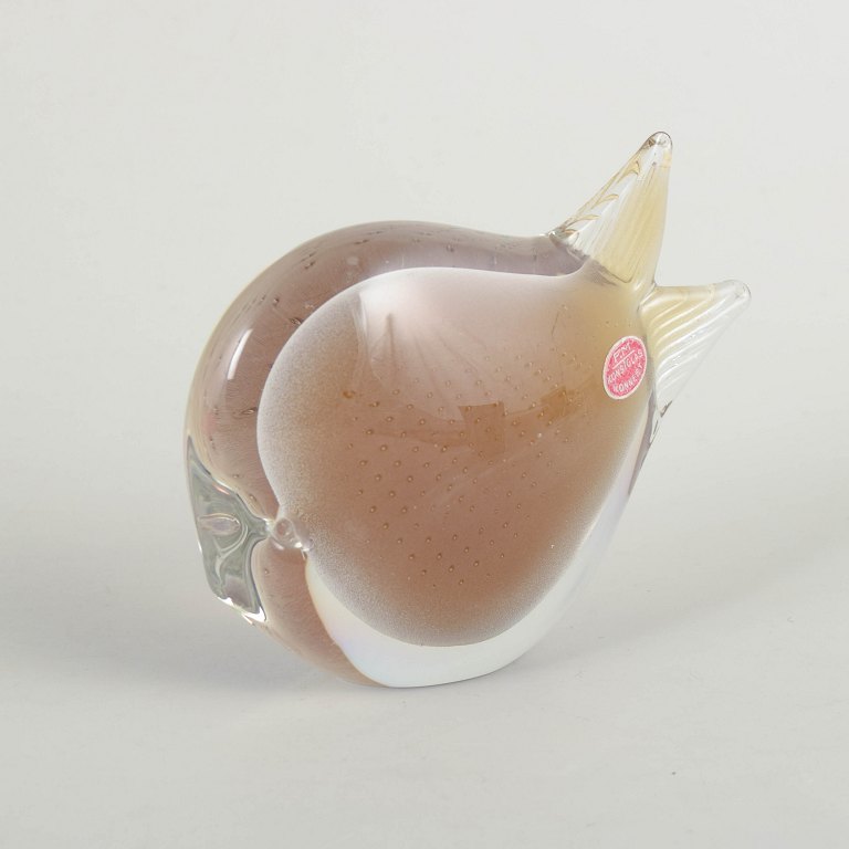 Fm Konstglas, skulpturel fisk.