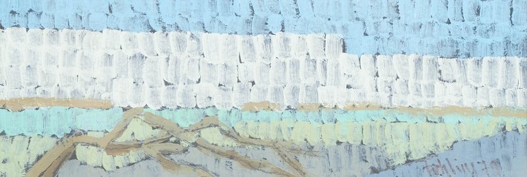 Gunnar Fohlin, oliemaleri på papir, svensk kunstner.