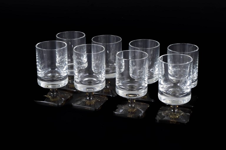 George Butlen Jensen for Rosenthal, set of eight schnapps glasses.