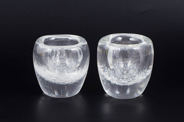 Kaj Franck for Iittala, pair of art glass vases.