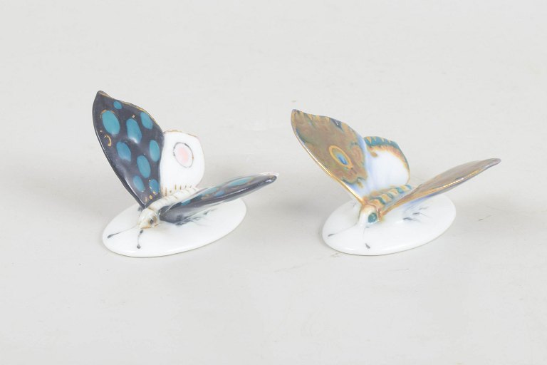 Karl Ens for Volkstedt, par sommerfuglefigurer i art deco-stil.