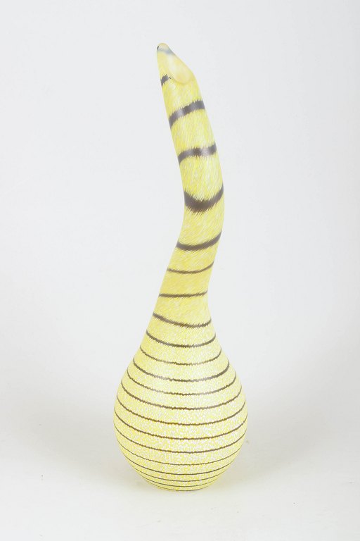 Ulrica Hydman-Vallien for Kosta Boda, hand-painted glass sculpture.
