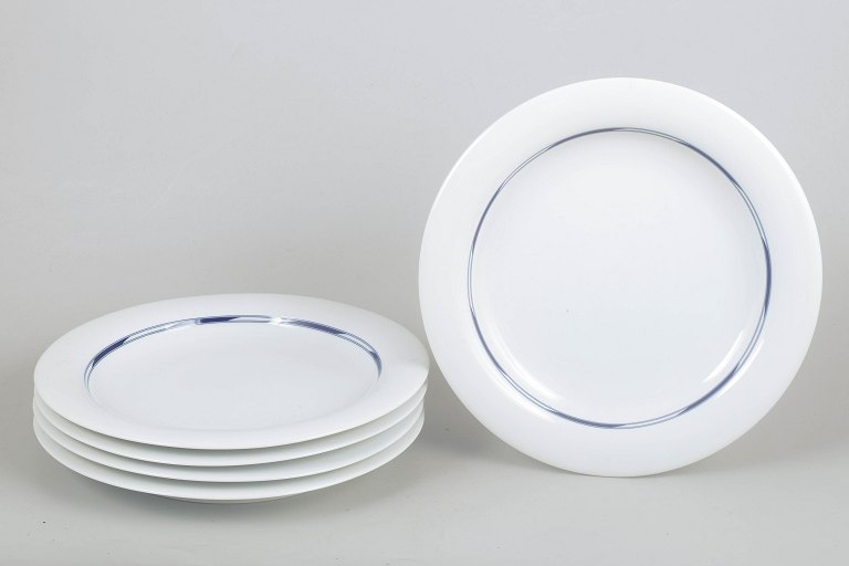 Royal Copenhagen, sæt med fem store Sirius-tallerkener.
